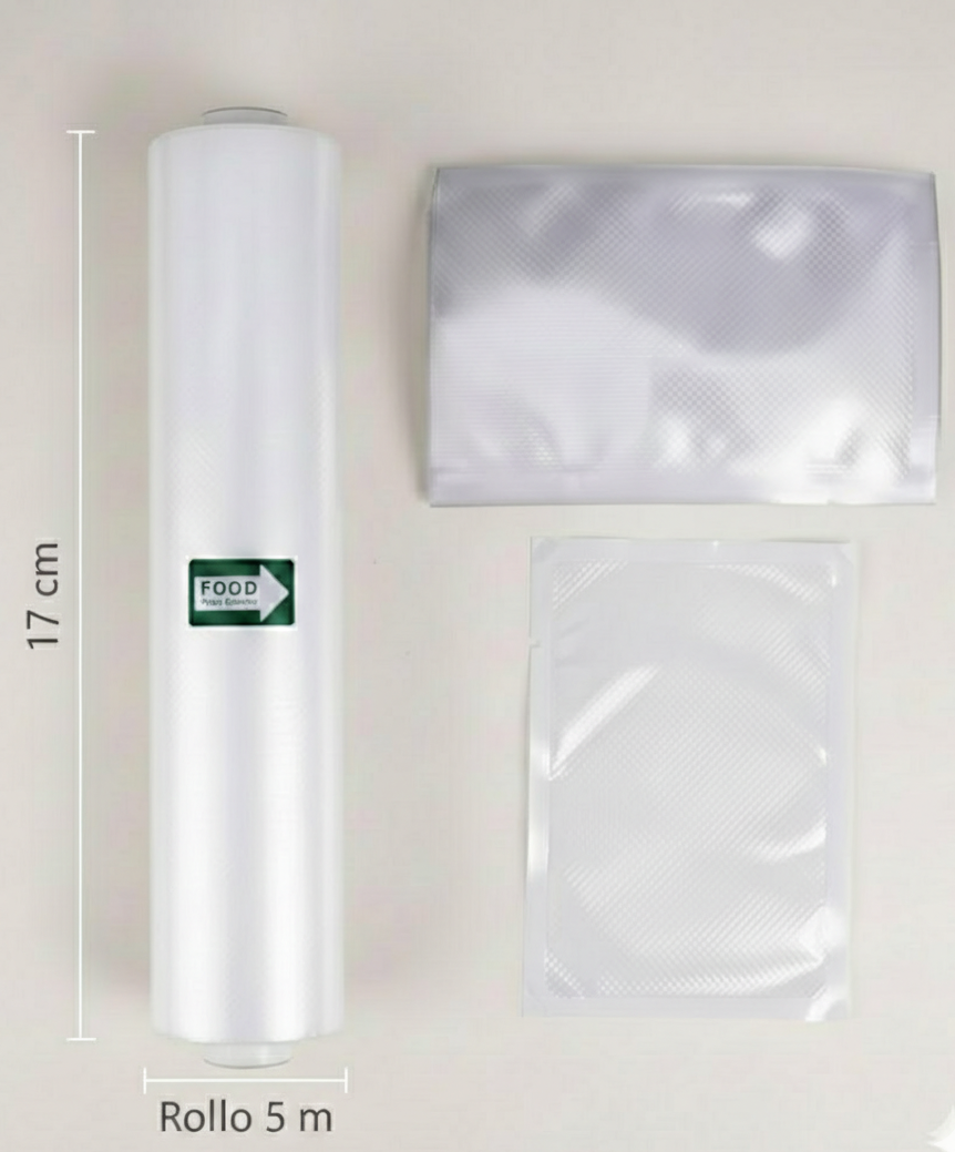 Rollos de Bolsas para Envasar al Vacío 5 m | Anchos 12-28 cm (Corte a Medida)