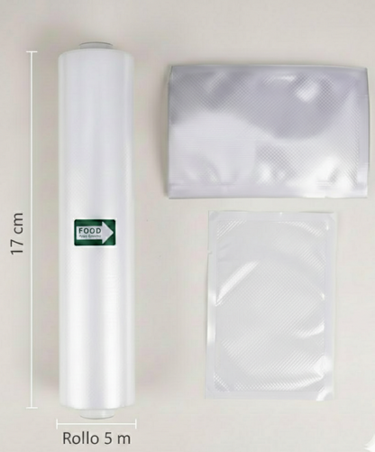 Rollos de Bolsas para Envasar al Vacío 5 m | Anchos 12-28 cm (Corte a Medida)