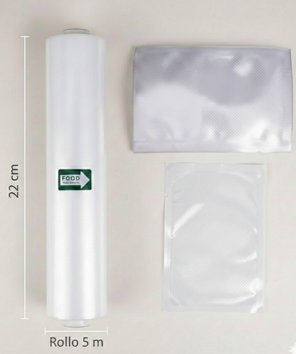 Rollos de Bolsas para Envasar al Vacío 5 m | Anchos 12-28 cm (Corte a Medida)